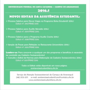 Divulgação Editais - Araranguá